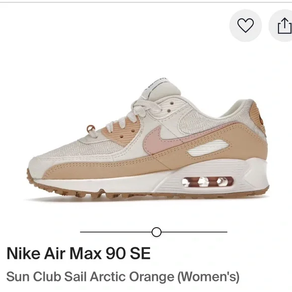Nike Air Max 90 SE Women's Sneakers 7.5 Sun club sail - Picture 3 of 16